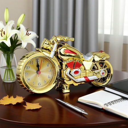 PRETXORVE Home Decor, Room Decor, Motorcycle Model Alarm Clock, a Unique Desktop Decoration Alarm Clock, An Ideal Gift for Bedroom, Home office