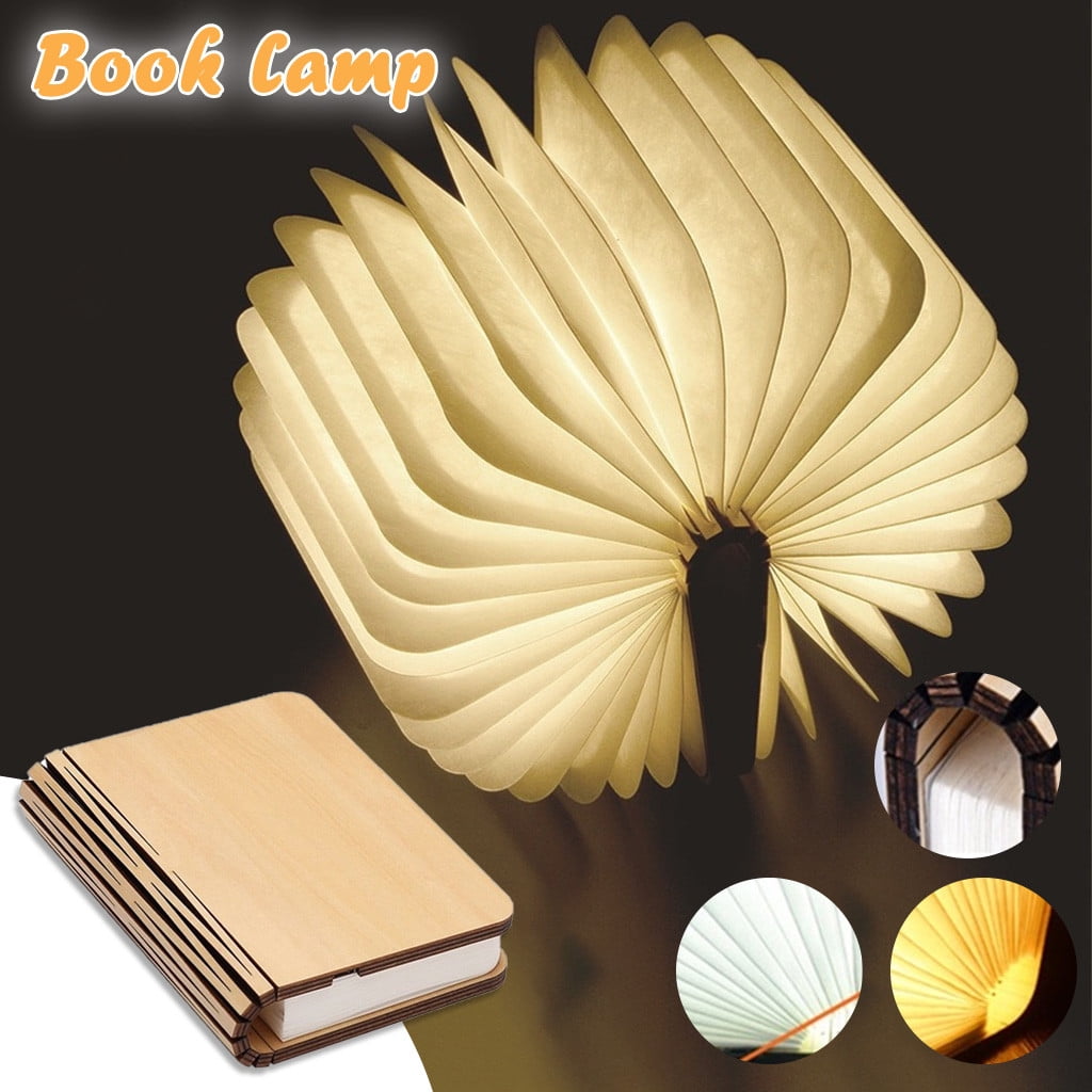 Wooden Folding Portable LED Book Light 