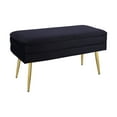 thumbnail image 6 of Ziva Black Velvet Storage Bench, 6 of 7