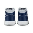 thumbnail image 2 of Air Jordan 1 Mid Big Kids' Shoes Color: White/Wolf Grey/Midnight Navy Size: 6Y, 2 of 4