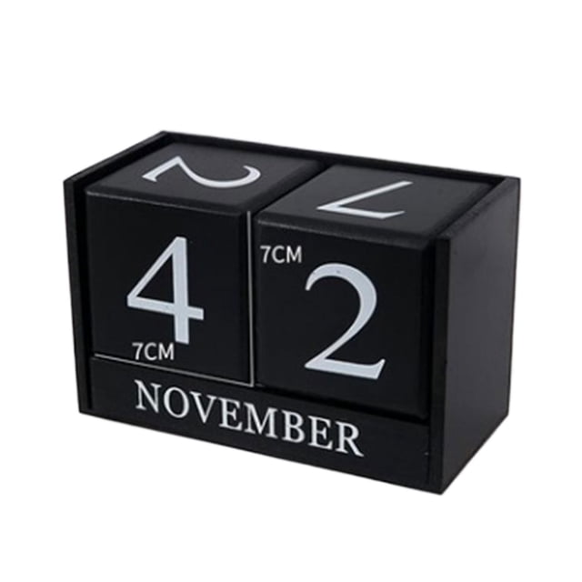 fastboy Wooden Long Term Calendar Add Touch Of Nostalgia To Desk Mini Decoration Charming Addition To Any black