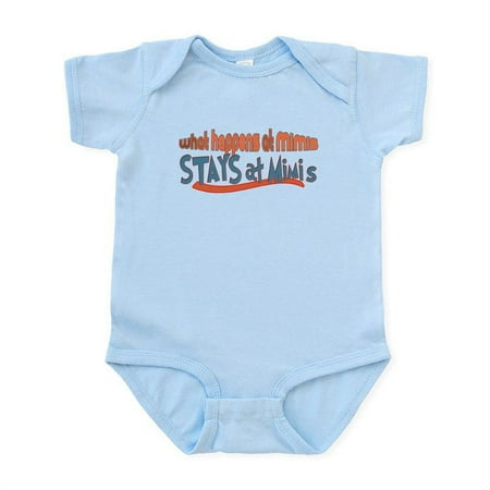 

CafePress - What Happens At Mimi s Infant Bodysuit - Baby Light Bodysuit Size Newborn - 24 Months