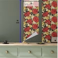thumbnail image 5 of Ambesonne Floral Peel & Stick Wallpaper for Home, Peonies Roses Romantic Art, 13"x36", Dark Orange and Slate Brown, 5 of 5
