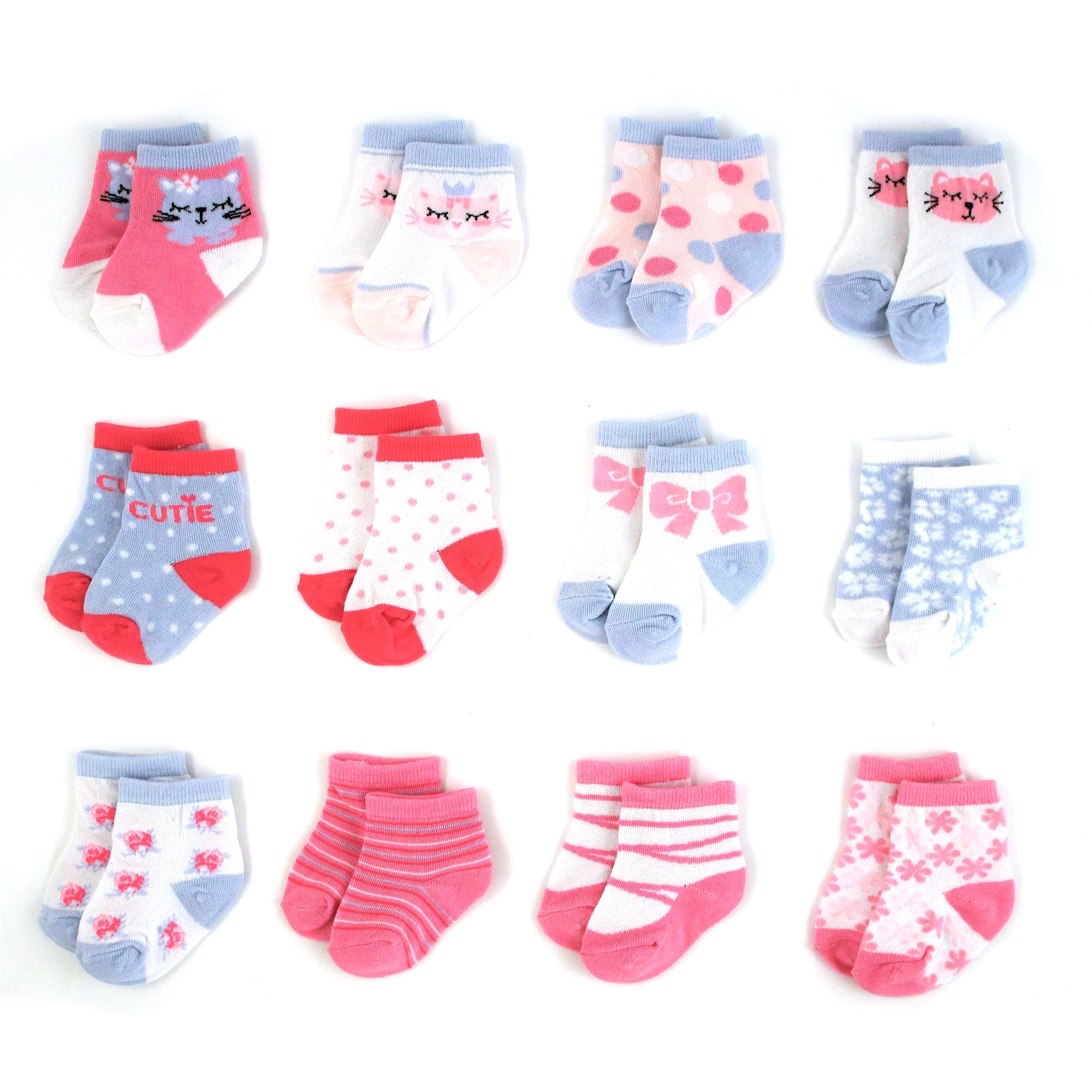 New Women's 12 Pack Cute Fruity Flamingo Unicorn Design Cotton Rich Ankle Socks 