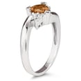 thumbnail image 2 of SZUL Women's Trillion Cut Citrine and Diamond Ring in 14K White Gold, 2 of 5