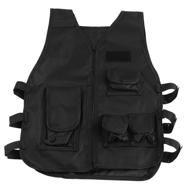 Chaleco para niños Chaleco de camuflaje militar para juegos al aire libre (adulto negro) YUNYI BRAND Deportes