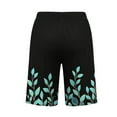 thumbnail image 6 of Xysaqa Bermuda Shorts for Women Trendy, Womens Knee Length Lounge Shorts Casual Drawstring High Waist Workout Athletic Shorts Hawaiian Floral Women's Plus Size Shorts 3X 4X 5X Summer Savings, 6 of 6