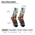 thumbnail image 2 of Fotbe Animal Filled Noahs Ark Pattern Long Socks for Men & Women – Breathable & Stretchy Compression Socks, Ideal for Running, Travel, and Everyday Wear Size 5-11, 2 of 6