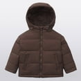 thumbnail image 2 of Gubotare Toddler Winter Coat Infant Winter Down Jacket with Hooded Warm Toddler Outer Clothing Winter 5T 6T (Coffee,5-6 Years), 2 of 7