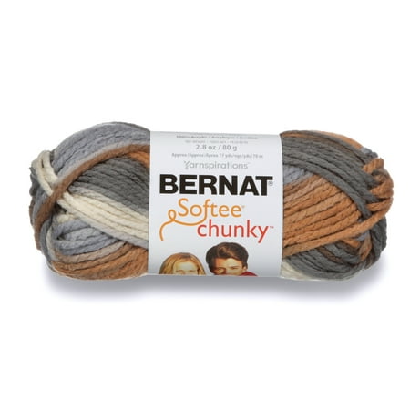 BERNAT SOFTEE CHUNKY OMBRES YARN (80G/2.8OZ), (Best Crochet Stitch For Chunky Yarn)