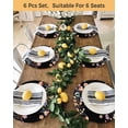 thumbnail image 4 of 15 Inch Round Placemats Set of 4, Black Spring Floral Non Slip Heat Insulation PP Table Mats, Elegant Flowers Farmhouse Botanical Washable Place Mats for Kitchen Dining Party Table Decor, 4 of 7