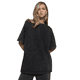 thumbnail image 1 of Camisetas Oversize para Mujer, Camisetas Vintage de Algodón, Cuello Redondo, Corta, Túnicas Lavadas de Verano. Negro 4XL, 1 of 9