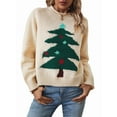 thumbnail image 2 of Chandails de Noël pour Femmes Chandail Col Rond Pulls Manches Longues Vêtements de Fête de Noël, 2 of 10