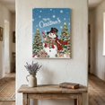 thumbnail image 3 of Canvas Wall Art, Blue Christmas Snowman Framed Canvas Prints for Bathroom Hallway, Xmas Tree Snowflake Botanical Small Gallery Wrapped Wall Decor for Home Office, Gifts, 8"x10" Ship Next Day, 3 of 9