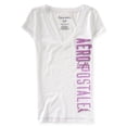 thumbnail image 2 of Aeropostale Vertical 87 - Camiseta adornada para mujer, color blanco, grande Aeropostale  Camiseta adornada, 2 of 2