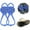 Blue, variant on SQDWYGUO Universal Non-Slip Gripper Spikes, Crampons Ice Cleats Traction Snow Grips for Boots Shoes Women Men Kids, Anti Slip Stainless Steel Spikes for Hiking Fishing Walking Climbing,Yellow,Child