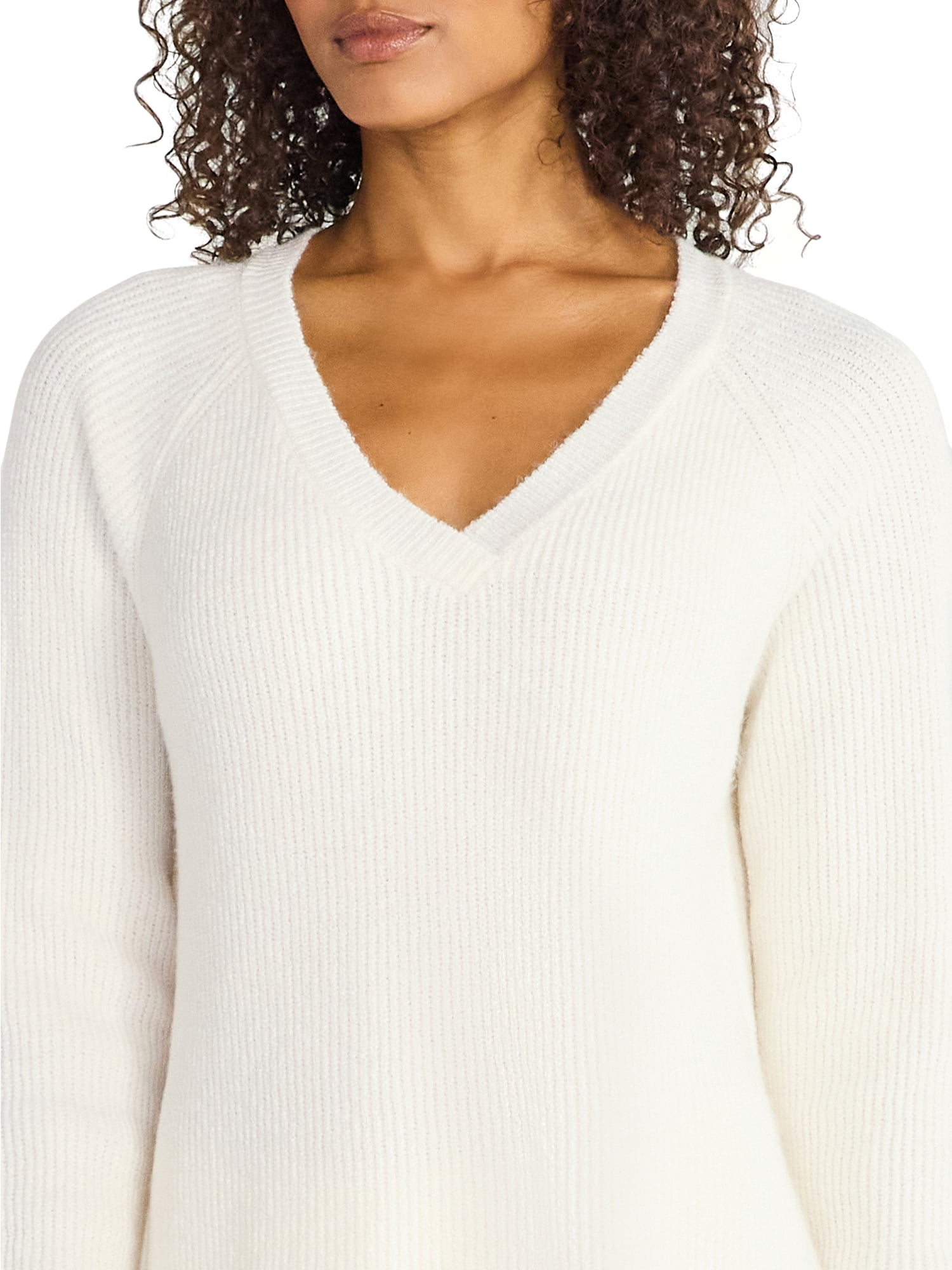 Time and Tru Women’s V Neck Sweater and Pants Set, 2-Piece, Sizes XS-XXXL