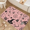 thumbnail image 3 of 1pc Witchcraft Elements Absorbent Non-Slip Bathroom Thickened Flannel Rug Decor,Soft,Quick Drying,Suitable For Indoor/outdoor Use,Bathrooms,Bedrooms,Kitchens,Terrace,Laundry Rooms,16"x24", 3 of 9