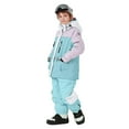thumbnail image 2 of qelini Kids Snowsuits for Boys Girls Waterproof Windproof Ski Suits Warm Insulated Hooded Outdoor Overalls Winter Outfits, 2 of 8
