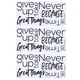 thumbnail image 1 of Never Give Up Wall Sticker PVC Motivational Wall Decal Wear Resistant 3Set Long Service Life for Kitchen ANGGREK Otros, 1 of 8