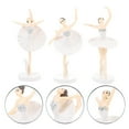 3PCS Ballerina Statue Desktop Ornament Plastic Dancing Girl Crafts Figurines for Home Decor