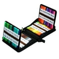 thumbnail image 1 of Amdohai Dual Tip Brush Pens 120 Colors Art Markers Set with Brush and Fine Tips Colored, 1 of 8