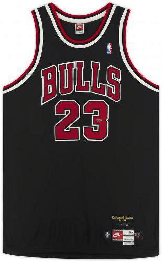 Michael Jordan Chicago Bulls Autographed Black Nike Jersey with Retirement  Season Embroidered - UDA