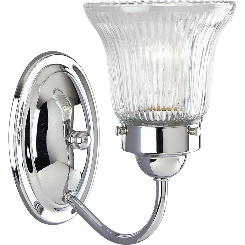 Economy Fluted Glass OneLight Bath & Vanity