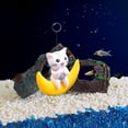 thumbnail image 2 of Pecera flotante colgante de astronauta, artesanía de modelado, artesanía subacuática, figuritas flotantes, Accesorios para tanque de peces, decoración de acuario Betta, 2 of 5