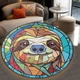 thumbnail image 4 of Round Area Rug, Tree3 Non-Slip Floor Mat, Soft Washable Carpet for Living Room Bedroom Decor 31 Inch, 4 of 6