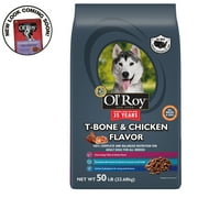 Ol' Roy T-Bone & Chicken Flavor Dry Dog Food, 50 lb
