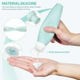 thumbnail image 2 of SHISUYAN 2pcs Travel Toiletry Dispenser Bottles Silicone Travel Bottles Empty Refillable Containers For Shampoo Lotion Body Wash 150 ML, 2 of 8