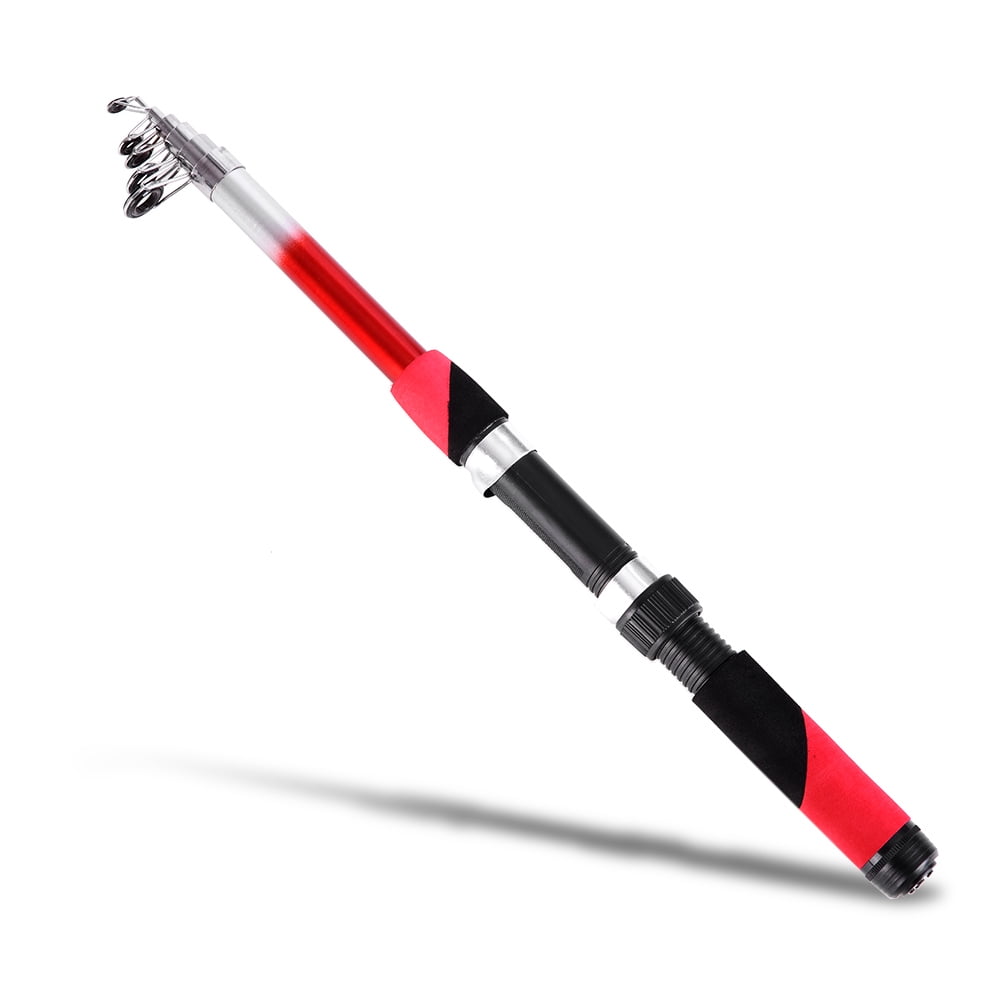 Spinning Sea Pole Winter Pen Pole Retractable Telescopic Fishing Rod Fiberglass 