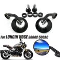 thumbnail image 1 of Motorcycle Retro Handlebar Rearview Mirror Angle Folding Reversing Handle Bar Ends Side Mirrors For LONCIN VOGE 300AC 500AC, 1 of 5