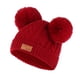 thumbnail image 4 of Qarigey Bufanda Conjunto de gorro y guantes para niños Delicado protector térmico de punto Suministros de calor Pompón lindo Sellado bola de bola de color rojo 5Conjunto, 4 of 6