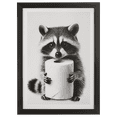 thumbnail image 1 of Bouclair Racoon Framed Wall Art, 1 of 3