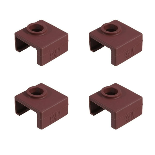 Impresora 3D Heat Block Funda de silicona Funda MK8 Hotend Extruder Calcetines de aislamiento de sil MABOTO Café