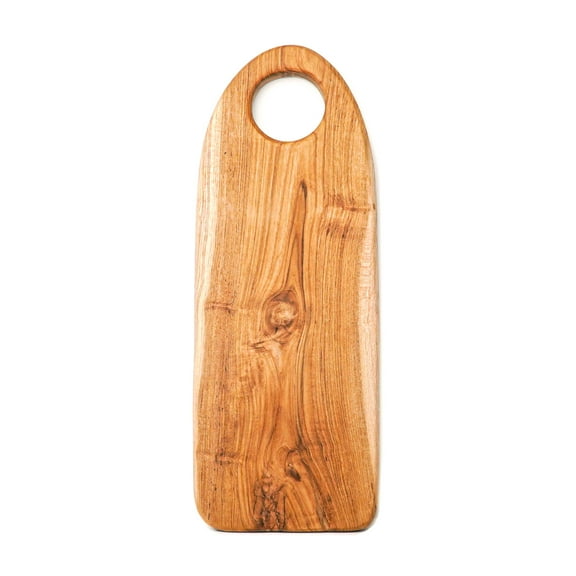 Long Rectangular with Rounded End Teak Wood Chopping Board (15.75" x 6")