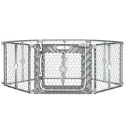 Regalo Gray Superwide Plastic Gate & 2-in-1 Play Yard with Door