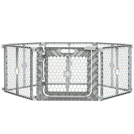 Regalo Gray Superwide Plastic Gate & 2-in-1 Play Yard with Door