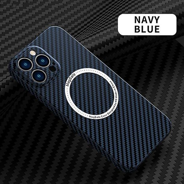 Carbon Fiber Magsafe Magnetic Wireless Charging Case For Iphone 13 12 11 Pro Max zhangyuxiang LED