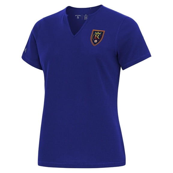 Women's Antigua Royal Real Salt Lake Traveler Notch Neck T-Shirt