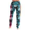 thumbnail image 5 of Hearthz Skull Red Rose Print Women Pj Pants Elastic Drawstring Jogger Lounge Pants Soft Holiday Halloween Cuffed Ankle Trousers for Women, 5 of 5