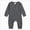 Dark Gray, variant on 12-18 Months Newborn Unisex Infant Long Sleeve Romper Solid Bodysuit Jumpsuit Baby Outfits Footed Bodysuit Newborns Everyday Wear