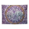 thumbnail image 5 of Chilfamy Elephant Tapestry Wall Hanging Hippie Bohemian Mandala Wall Art With Metallic Shine tapestries Purple and Silver Painting, 5 of 6