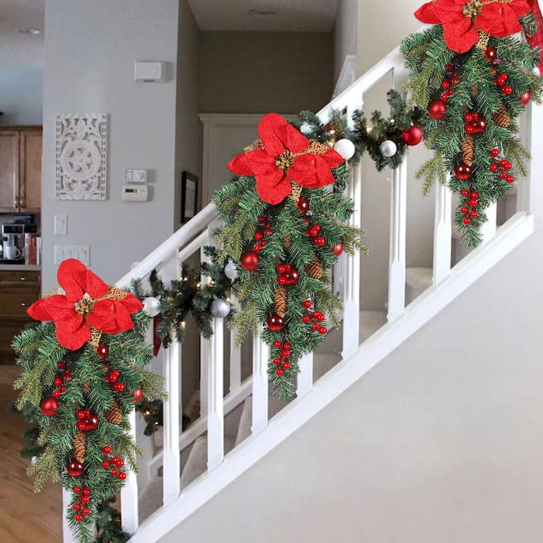 Red Ribbon Railing How To Decorate Railing With Mesh Ribbon | Shelly Lighting