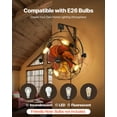 thumbnail image 4 of VEVOR Ventilateur Mural avec Lumières, Ventilateur Mural de 21 Pouces avec Télécommande, Ventilateur Mural à 6 Vitesses, Minuterie, Inclinaison Réglable à 360° pour Chambre, Garage, Atelier (Compatible 4 Douilles d'Ampoule E26, Sans Ampoule), 4 of 9