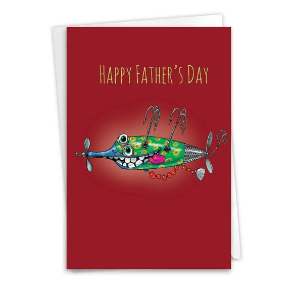 C5643GFDG Humorous Father's Day Card 'Off The Hook' with Envelope by NobleWorks