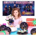 thumbnail image 3 of Descendants Party Supplies Plates Decorations Birthday Cake Topper Banner Decor Backdrop Balloons, 3 of 6