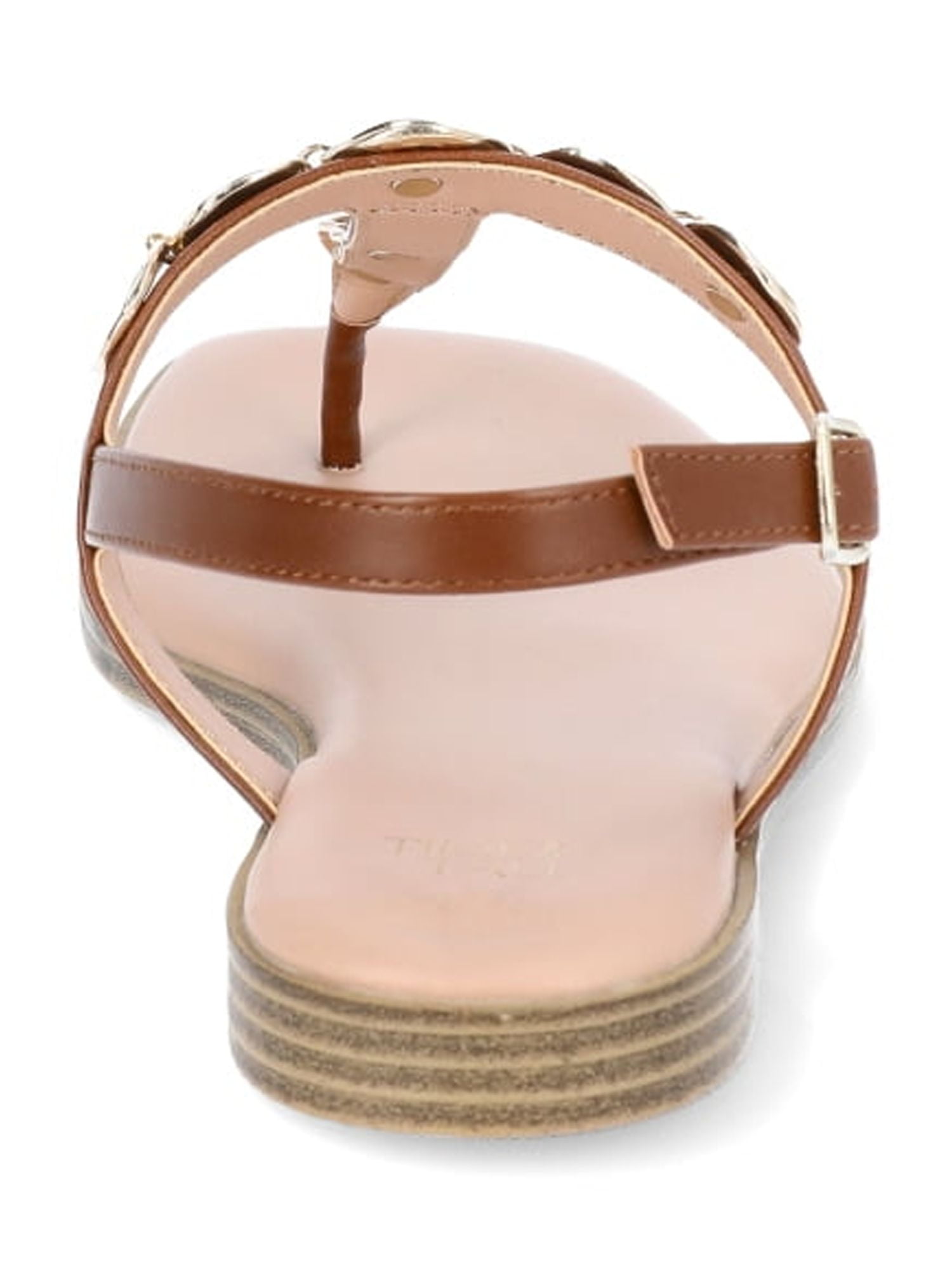 Time and Tru Women's Coin Embellished Thong Sandals
